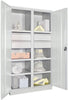 Schwerlastschrank PAVOY,  m.TürenB1040xT630xH1950 mm 6 FB, SL 4 x FH 175 mm RAL 7035 Mittelwand
