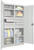 Schwerlastschrank PAVOY,  m.TürenH1950xB1040xT630 mm 6 FB, SL 6xFH 125,2x175mmRAL 7035 Mittelwand