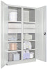 Schwerlastschrank PAVOY,  m.TürenH1950xB1040xT630 mm 6 FB, SL 4 x FH 175 mm RAL 7035 Mittelwand