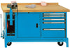 Mob.Werkbank LOKOMA,  FMW150/5/T o.Kabelaufroller RAL5012 LOKOMA