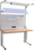 Grundtischkombi BEDRUNKA + HIRTH,  C-Fuß m. elektr. Höhenverstellung 2000x750x745-1195 Powerline