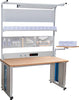 Grundtischkombi BEDRUNKA + HIRTH,  4-Fuß m. elektr. Höhenverstellung 1500x900x745-1195 Powerline