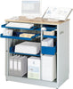 Computer-Tisch RAU,  B1030xT660xH1100 mm RAL 7035/5010 stationär ohne Monitorgehäuse
