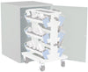Schrank BEDRUNKA + HIRTH,  f. CNC-Wagen 705x1003x1019 Stahlblech, Zylinder schloß