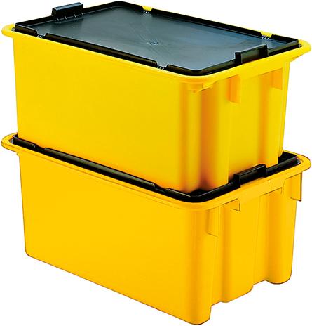 Drehstapelbehälter LA-KA-PE,  45 l B600xT400xH250 mm gelb LA-KA-PE