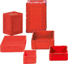 Transport-Stapelkasten LA-KA-PE,  B600xT400xH120 mm rot Auflast 700kg ohne Griffloch LA-KA-PE