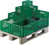 Transport-Stapelkasten LA-KA-PE,  B400xT300xH175 mm grün, kpl. durchbrochen ohne Griffloch LA-KA-PE