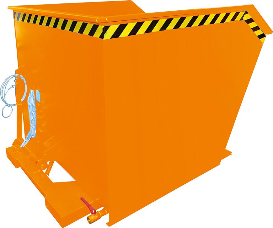 Spänebehälter BAUER,  SGU 1000 l 1280xT1640xH780 mm RAL2000 Tragkraft 1500kg mit Lochblechboden
