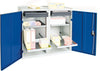 Werkzeugschrank STUMPF,  B1000xT500xH1000 mm RAL 7035/5010 2 Schubladen, 4 Wannen