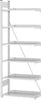 Anbauregal NEUTRAL,  zerlegt HKA 20307 EX, 6 Böden 2000x300x750mm lichtgrau