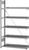Anbauregal NEUTRAL,  zerlegt HZA 17310 EX, 5 Böden 1750x300x1000mm verzinkt