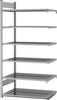 Anbauregal NEUTRAL,  zerlegt HZA 20610 DA, 6 Böden 2000x600x1000mm verzinkt