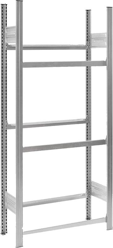 Grundregal NEUTRAL,  m.6 Traversen für Getränkekisten 1750x335x810verz.