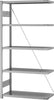 Anbauregal NEUTRAL,  Edelstahl 5 Böd. 2000x400x1000 mm
