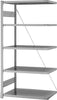 Anbauregal NEUTRAL,  Edelstahl 5 Böd. 2000x600x1000 mm