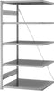 Anbauregal NEUTRAL,  Edelstahl 5 Böd. 2000x800x1000 mm