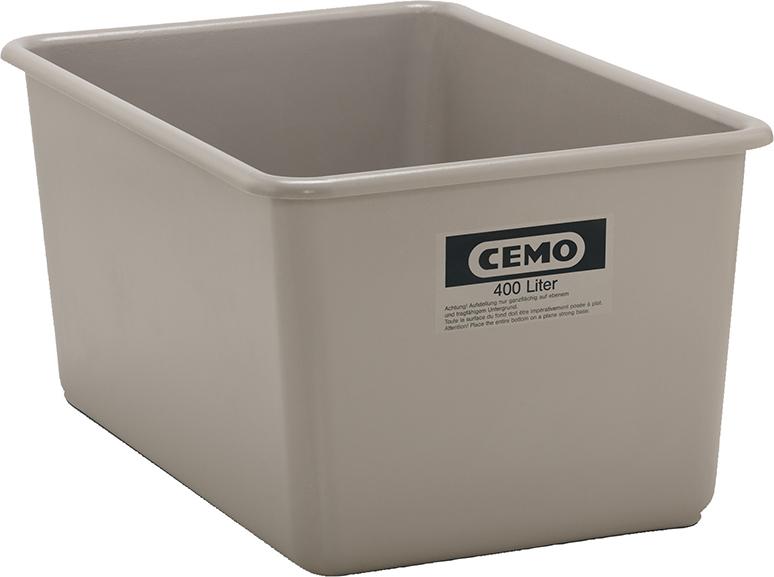 Rechteckbehälter CEMO,  400 Liter grau