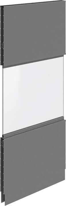Akustikglaswandelemente, mit Fenster OTTO KIND, Anbaufeld, Breite 1250 mm