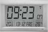 BÜRK MOBATIME, LCD Funkwanduhr digital display silber matt