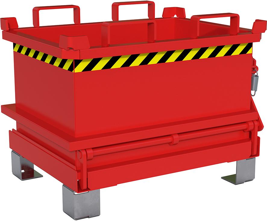 Mini-Klappbodenbehälter BAUER,  MSB 150, lackiert, Feuerrot