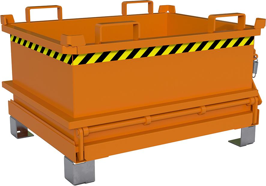 Mini-Klappbodenbehälter BAUER,  MSB 250, lackiert, Gelborange