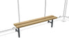 Sitzbank WSM,  Überdachung RELAX NATURE II 1500x280, pulverb. RAL 7016