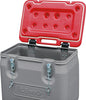 Mobil-Box CEMO,  250 l Box grau / Deckel rot