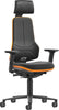 BIMOS, Bimos Arbeitsstuhl XXL orange mit Rollen Supertec mit Kopfst. u. Armlehnen