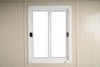 Fenster PRECITOOL,  inkl. Gitter, Aluweißes Schiebefenster 760x1020mm (Aufpreis) Kein Separatversand