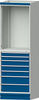 Modulschrank ANKE,  Modell 3005 B715xT720xH2200mm RAL 7035/5012 7 Schubladen
