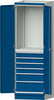 Modulschrank ANKE,  Modell 3007 B715xT720xH2200mm RAL 7035/5012 6 Schubladen