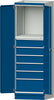 Modulschrank ANKE,  Modell 4003 B715xT720xH2200mm RAL 7035/5012 6 Schubladen