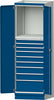 Modulschrank ANKE,  Modell 4006 B715xT720xH2200mm RAL 7035/5012 9 Schubladen