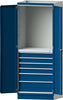 Modulschrank ANKE,  Modell 3007 B865xT720xH2200mm RAL 7035/5012 6 Schubladen