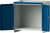 Aufsatzschrank ANKE,  leer B865 x T720 x H800 mm RAL 7035/5012 mit Türen