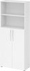 Regal PRECITOOL,  5OH, 3OH K: Weiß / F: Weiß 80x34,6x188 cm (BxTxH) Türen unten BM 4770