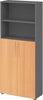 Regal PRECITOOL,  5OH, 3OH K: Graphit / F: Buche 80x34,6x188 cm (BxTxH) Türen unten BM 4770