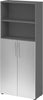 Regal PRECITOOL,  5OH, 3OH K: Graphit / F: Silber 80x34,6x188 cm (BxTxH) Türen unten BM 4770
