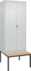 Garderobenschrank CP,  B800xT815xH2120 Korpus RAL 7035 LichtgrauTüren RAL 7035 Lichtgrau