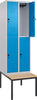 Spind CP,  Classic PLUS 2 Abteile H2120xB600xT815mm RAL7035/RAL5012 /P1G/7021