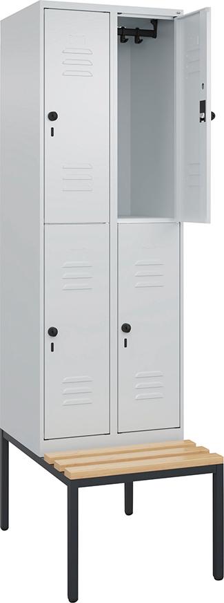 Spind CP,  Classic PLUS 2 Abteile H2120xB600xT815mm RAL7035/RAL7035 /P1G/7021