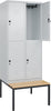Spind CP,  Classic PLUS 2 Abteile H2120xB800xT815mm RAL7035/RAL7035 /P1G/7021
