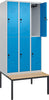 Spind CP,  Classic PLUS 3 Abteile H2120xB900xT815mm RAL7035/RAL5012 /P1G/7021