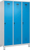 Spind CP,  Evolo PLUS 3 Abteile H1950xB1200xT500mm RAL7035/RAL5012 /F/7035