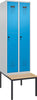 Spind CP,  Evolo PLUS 2 Abteile H2120xB600xT815mm RAL7035/RAL5012 /P1G/7021