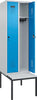 Spind CP,  Evolo PLUS 2 Abteile H2120xB600xT815mm 7035 5012 /P1G/7021P_DKB