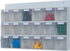 MultiStore PRECITOOL,  Wand-Set 18 Klarsichtbehälter hochschlagfest Kunststofflichtgrau