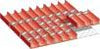 Muldeneinsatz-Set LISTA,  für FH 50 mm 27x27 E 3-tlg,9 Mulden,30 Wände D 45 mm LISTA