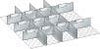 Schlitz/Trennwand-Set LISTA,  für FH 75 mm 27x27 E 14-teilig LISTA