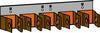 Kabelabroller PRECITOOL,  5-fach passend f. Lochwände Lochung 10X10 mm RAL 7019Rollenbreite bis 70mm